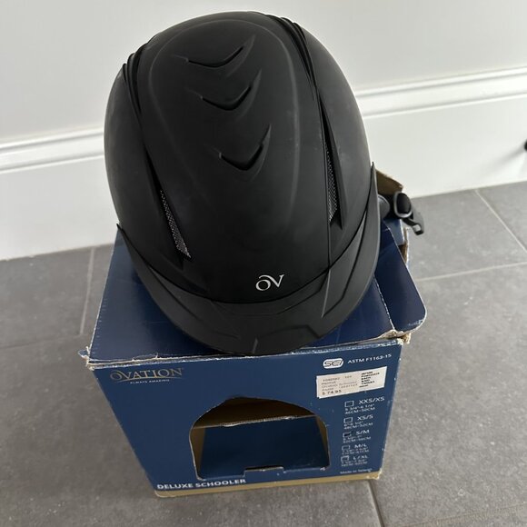 OV Black Riding Helmet - Picture 2 of 4